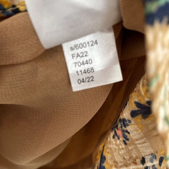 LOFT Petite Floral Boho Tie Neck Blouse MP - Picture 9 of 12